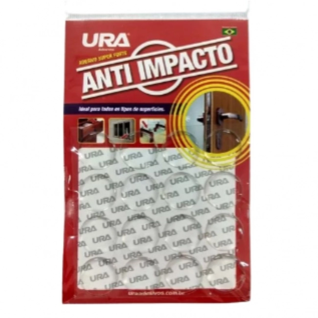 Adesivos Anti Impacto 2,0 Centímetros Incolor Com 16 Unidades URA