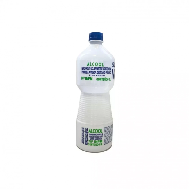Álcool líquido 70% 1 litro Super Vale