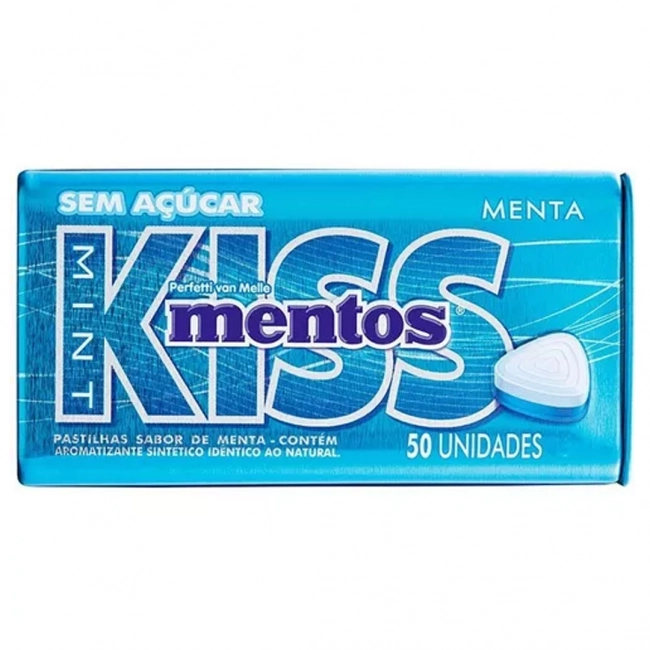 Bala sem açucar kiss menta 35 gramas Mentos