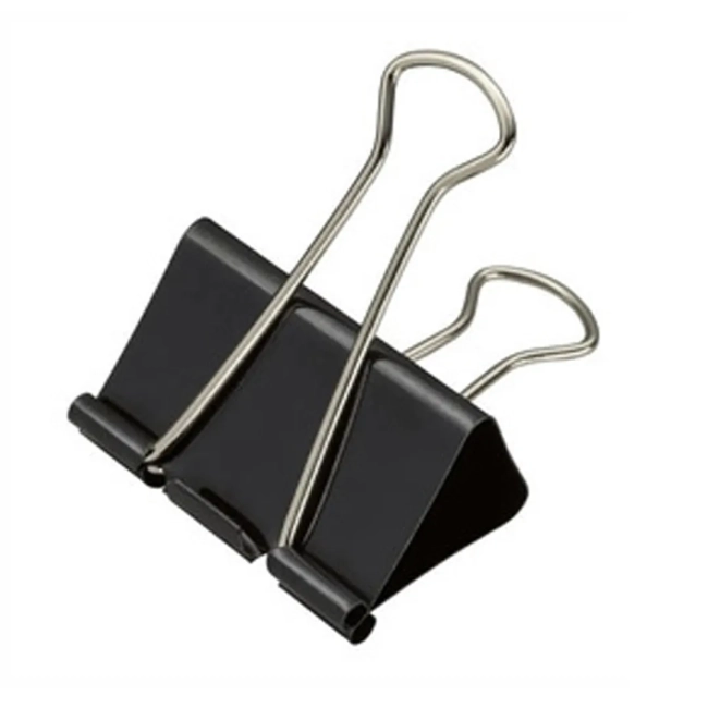 Binder clip 41mm prendedor de papel preto BRW