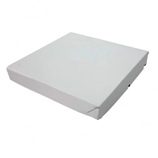 Caixa quadrada branca para salgado e doces N3 30x30cm Tamarozzi
