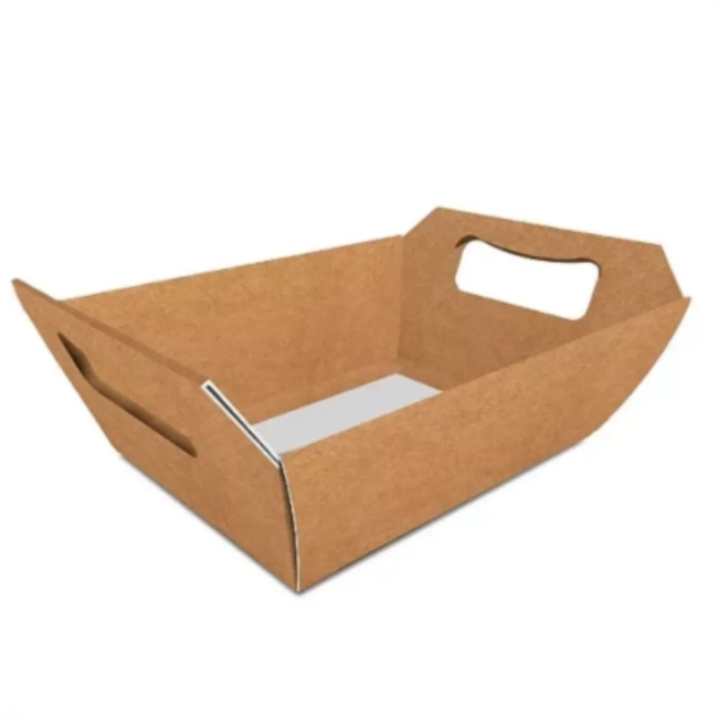 Cesta de Papel Kraft Grande Arte e Capricho