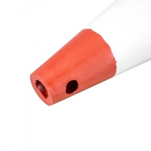 Cone sinalização 75cm PVC branco/laranja Vonder