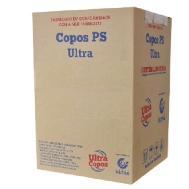 Copo de 110 ml PS branco caixa com 2500 unidades Ultratherm