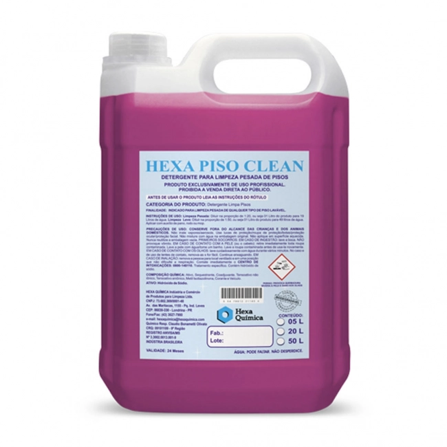 Detergente alcalino piso clean 5 litros Hexa