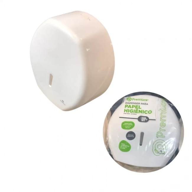Dispenser Papel Higiênico 300 Metros Up+ Branco Premisse