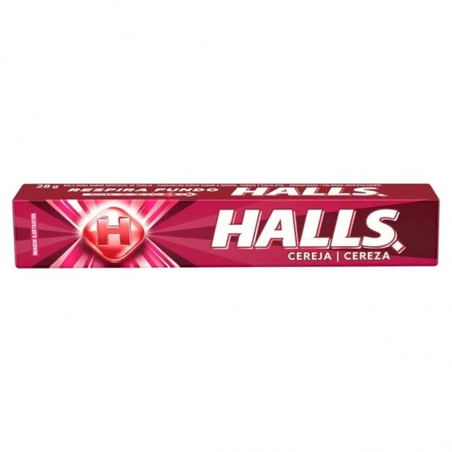 Drop halls cereja 28g com 10 unidades 