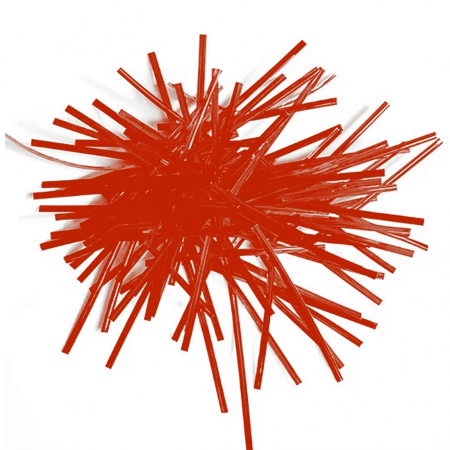 Fecho plástico metálico 10cm com 100 unidades vermelho Ponto das festas