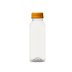 Garrafa PET 300ml quadrada cristal com tampa boca 38mm Supraform