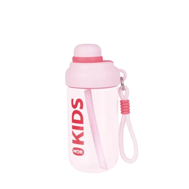 Garrafa Plástica Kids Com Alça Rosa 660 Ml 8776 Mor