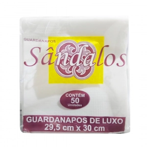 Guardanapo Grande 29,5 por 30 Centímetros Pacote Com 50 Unidades Sandalos 