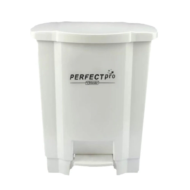 Lixeira 50 litros branca com pedal Perfect