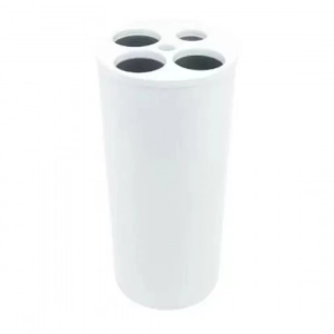 Lixeira coletora para copo usado com 4 tubos cor branca Bralimpia 