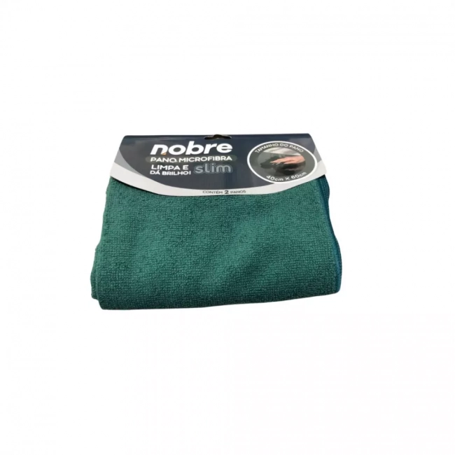 Pano Microfibra 40 por 60 Centimetros Slim Com 02 Verde Nobre