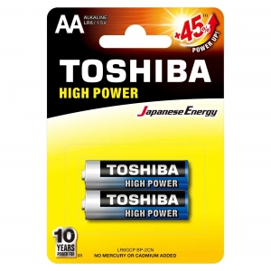 Pilha Alcalina AA Com 02 Unidades Toshiba