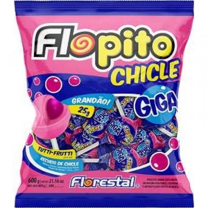 Pirulito flopito 600gr com recheio de chocolate Florestal