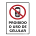Placa Sinalize 15x20cm proibido o uso de celular