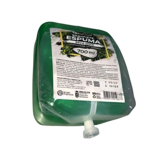 Sabonete Espuma 700 Ml Erva Doce Premisse 