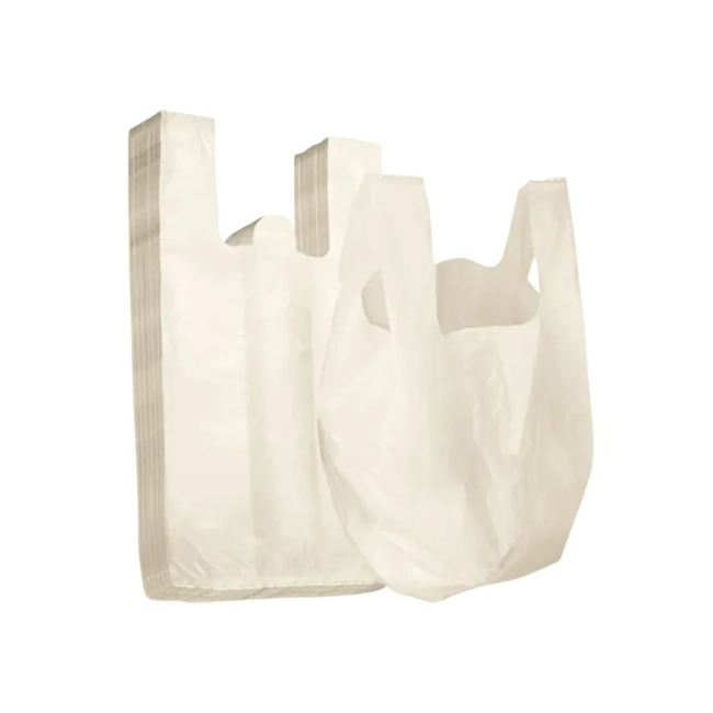 Sacola Especial Branca 38 por 48 Pacote com 1Kg Aproximadamente Plastsul 