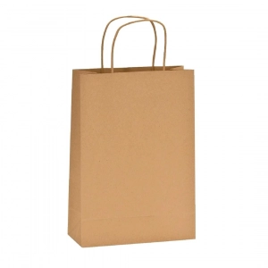 Sacola kraft alça cordão 17,5x8,5x21,5cm 