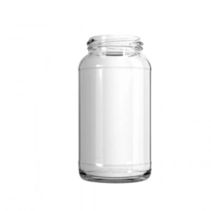 Pote de vidro 800ml liso boca 7,4cm sem tampa - Ref.AZ500