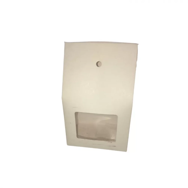 Sacola de Presente Pequena Em Papel Branco Com  Visor e Alça 14 por 08 Diversos